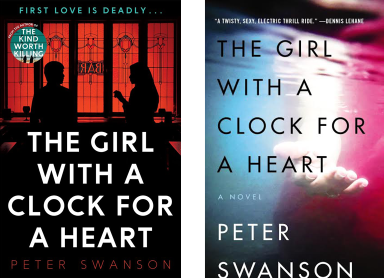 The Girl With a Clock for a Heart - UK & US covers