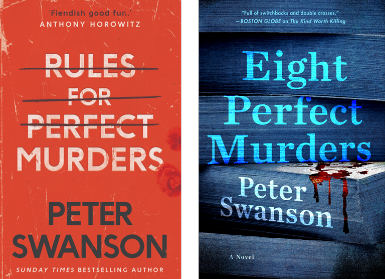 Eight Perfect Murders UK & US covers