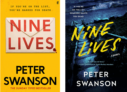 Nine Lives UK and US Book Covers